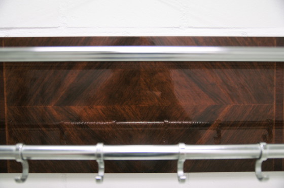 Image 1 of attaccapanni vintage da parete cromato e legno