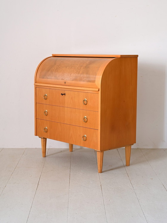 Image 1 of Mid-Century Scandinavian Secretary Desk With Writing Surface