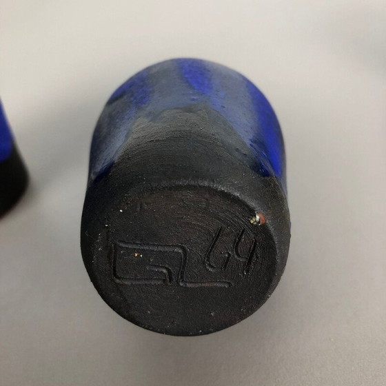 Image 1 of Set of 3 vintage ceramic studio vases by Gerhard Liebenthron, Germany 1960