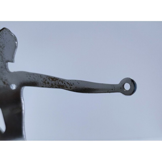 Image 1 of Vintage chrome-plated metal jewelry display with female figure, 1960