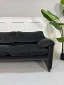 Cassina Maralunga Designer Sofa Fabric Gray Black