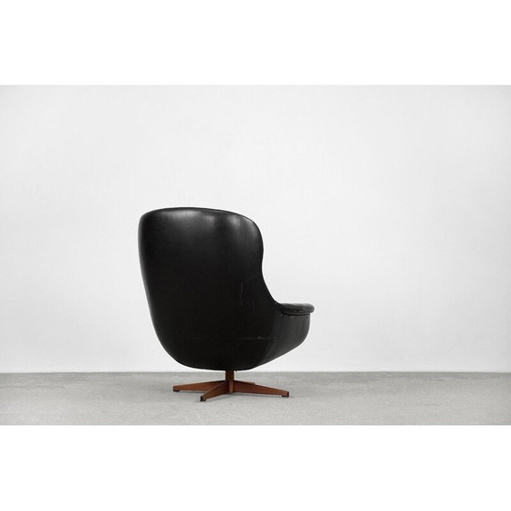 Image 1 of Vintage leather swivel chair by Selig Imperial, Sweden 1970