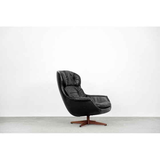Image 1 of Vintage leather swivel chair by Selig Imperial, Sweden 1970