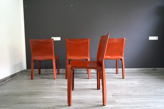 Image 1 of Dining chairs by Cab Mario Bellini for Cassina, 4 . set