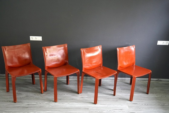 Image 1 of Dining chairs by Cab Mario Bellini for Cassina, 4 . set