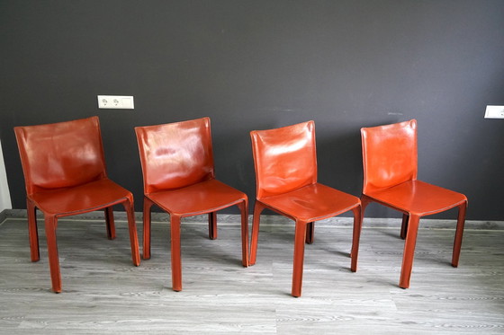 Image 1 of Dining chairs by Cab Mario Bellini for Cassina, 4 . set