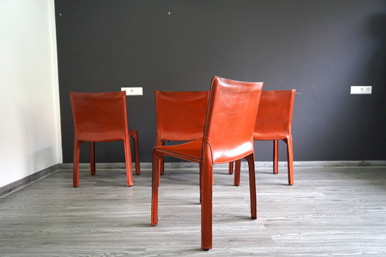 Image 1 of Dining chairs by Cab Mario Bellini for Cassina, 4 . set