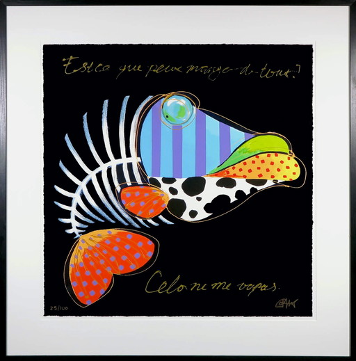 Joyce van Oorschot - Est ce que peux mange du tout?, silkscreen (framed, large)