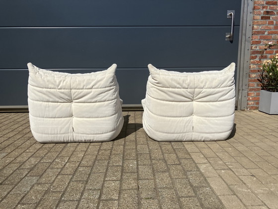 Image 1 of Authentic Ligne Roset Togo Set In The Original Upholstery (Jan. 1988) Top Condition!!!