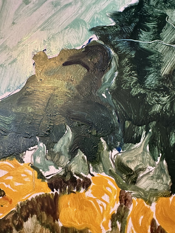 Image 1 of XL oil painting 'Sunflowers' - Gust Verelst 1955