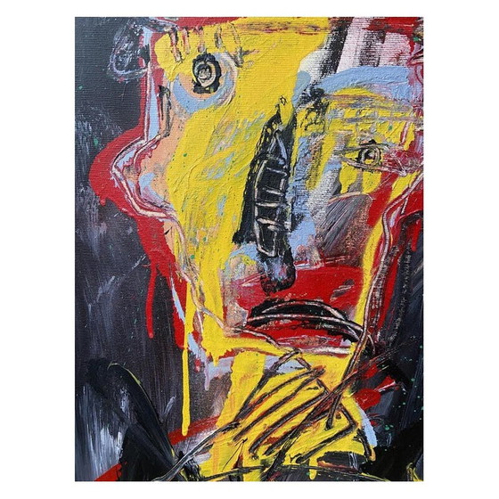 Image 1 of Vintage fever painting by Jazzu, France 2020