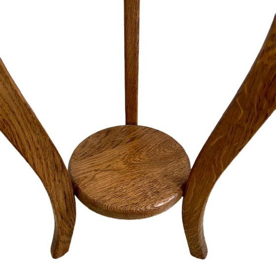 Image 1 of Tall vintage plant table solid oak