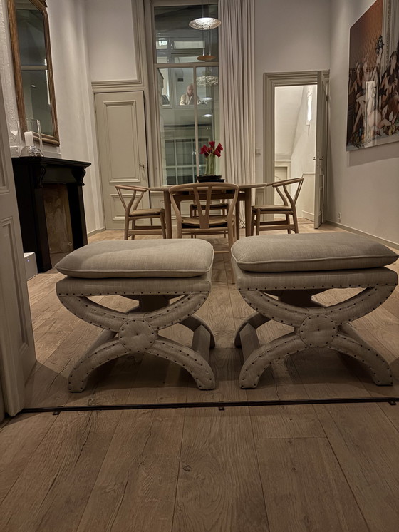 Image 1 of 2 X Restoration Hardware Stools