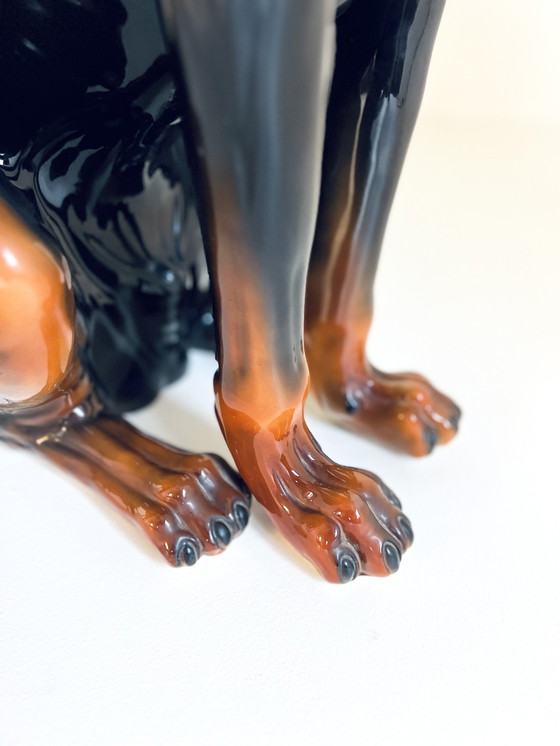 Image 1 of Doberman Pinscher, Italian Ceramic '60s