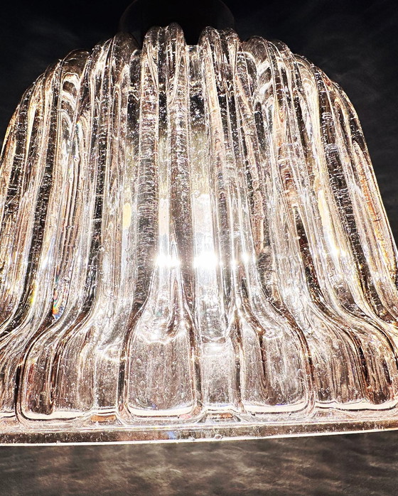 Image 1 of Lampe suspendue vintage Glashütte Limburg