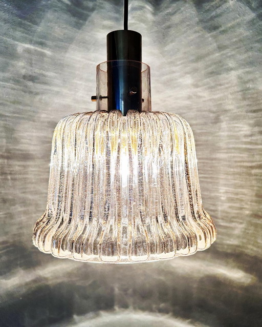 Lampe suspendue vintage Glashütte Limburg