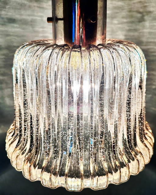 Lampe suspendue vintage Glashütte Limburg