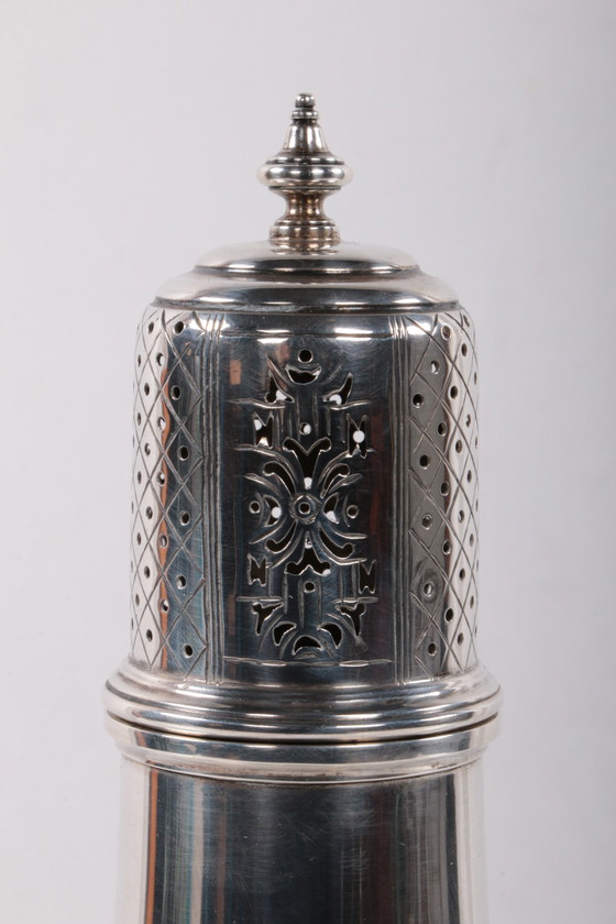 Image 1 of English 1st grade powdered sugar caster of silver,Chester 1936