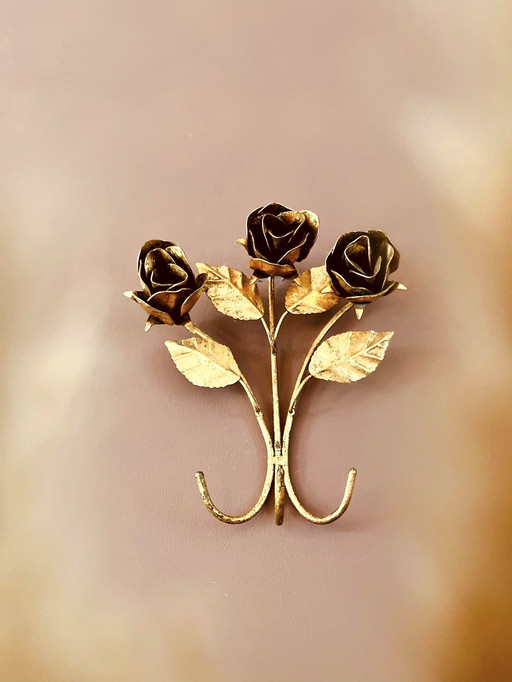 Italian Florentine 1970s Rose Hooks