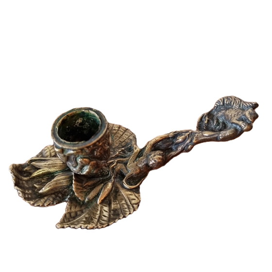 Image 1 of Chandelier vintage en bronze