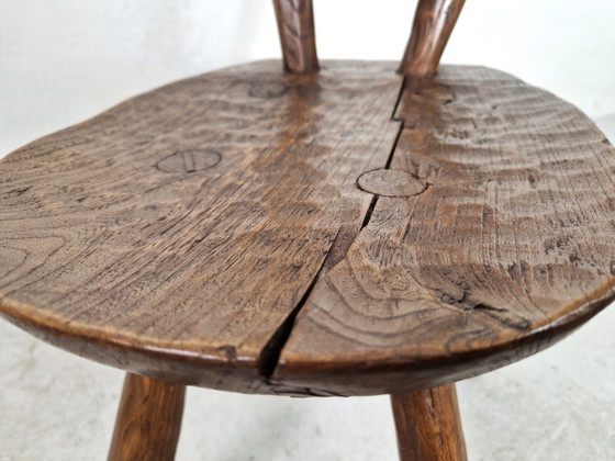 Image 1 of Sedia rustica francese in rovere in stile Alexander Noll, anni '50