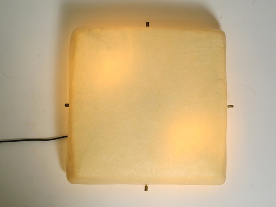Image 1 of Bellissima lampada da soffitto o da parete quadrata in fibra di vetro in stile moderno di metà secolo