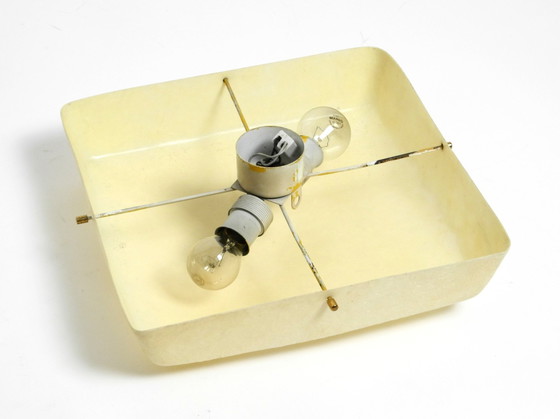 Image 1 of Bellissima lampada da soffitto o da parete quadrata in fibra di vetro in stile moderno di metà secolo