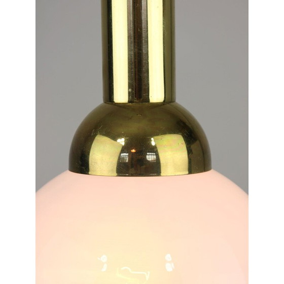 Image 1 of Vintage gold & opaline pendant lamp