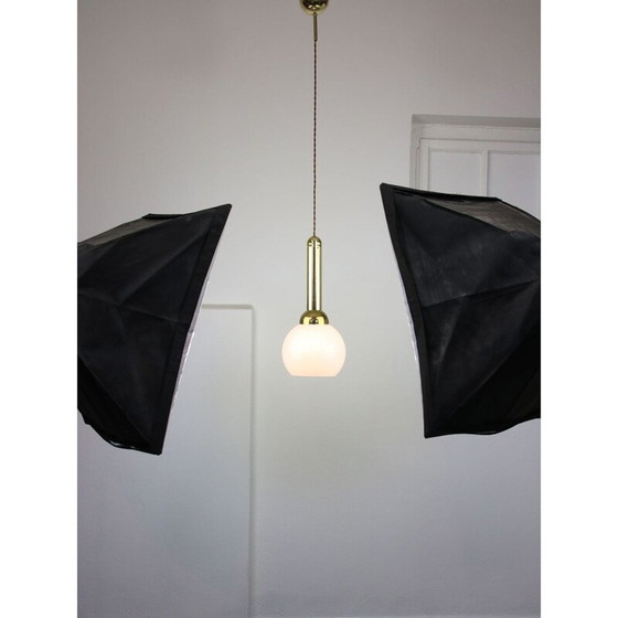 Image 1 of Vintage gold & opaline pendant lamp