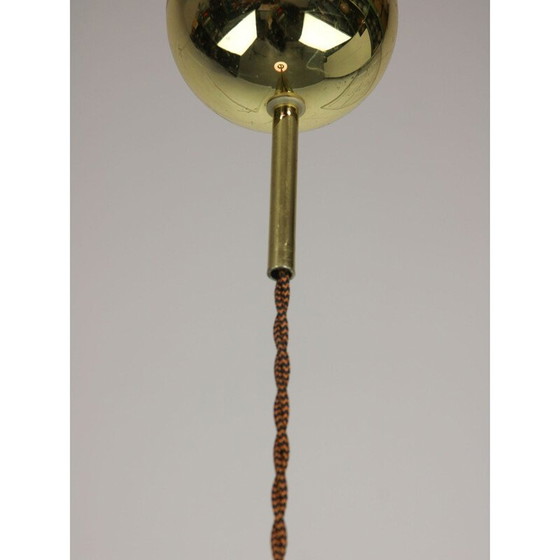 Image 1 of Vintage gold & opaline pendant lamp