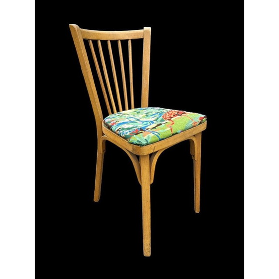 Image 1 of Vintage baumann chair reupholstered in flamingo, 1950