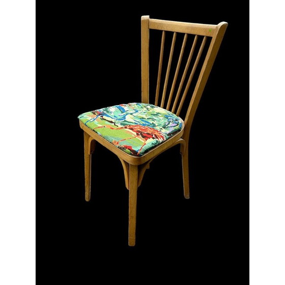 Image 1 of Vintage baumann chair reupholstered in flamingo, 1950