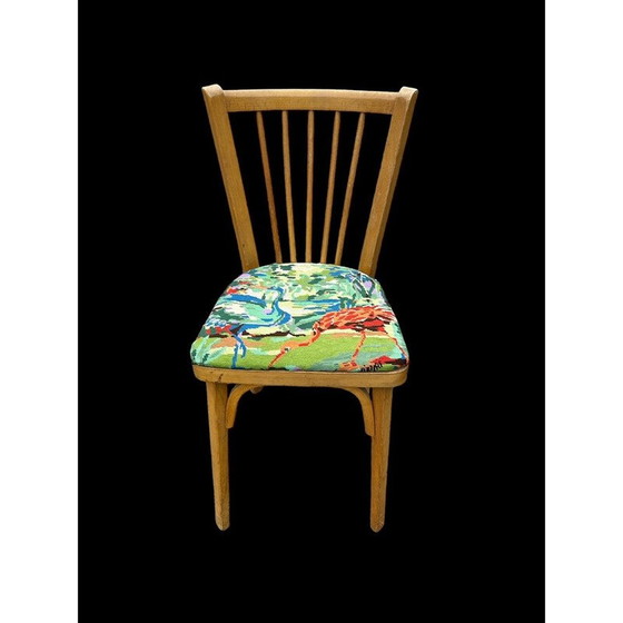 Image 1 of Vintage baumann chair reupholstered in flamingo, 1950