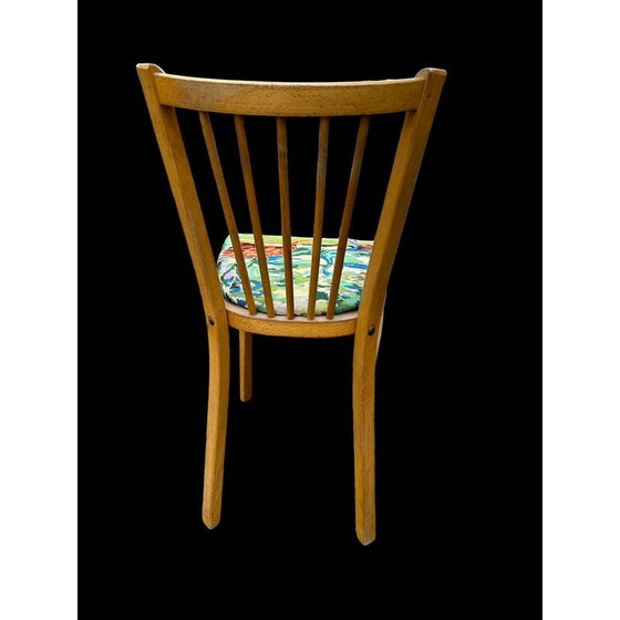 Image 1 of Vintage baumann chair reupholstered in flamingo, 1950