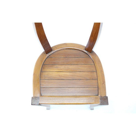 Image 1 of Pair of vintage solid teak chairs, India 1980