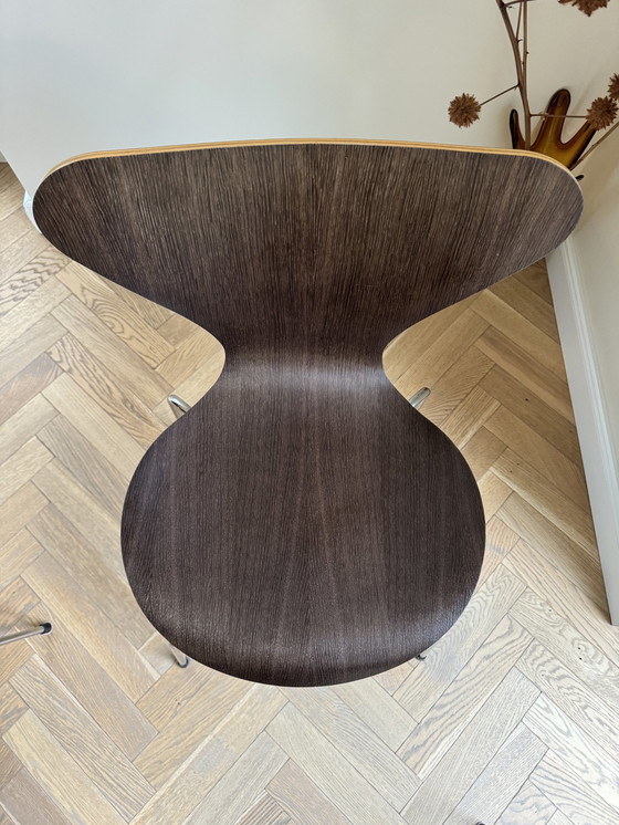 Image 1 of 4x Fritz Hansen Series 7 Dark Oak