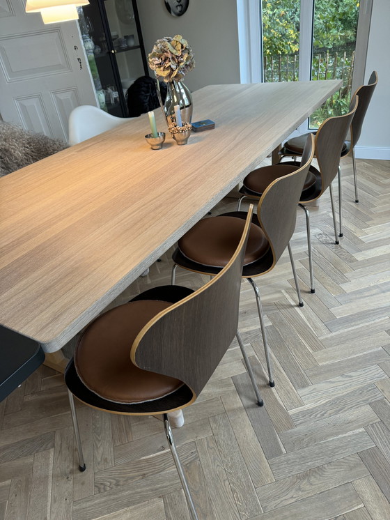 Image 1 of 4x Fritz Hansen Series 7 Dark Oak