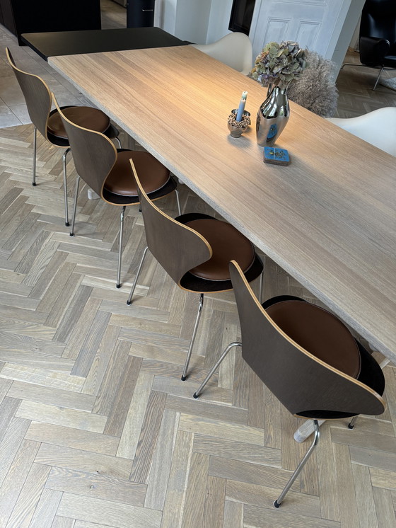 Image 1 of 4x Fritz Hansen Series 7 Dark Oak