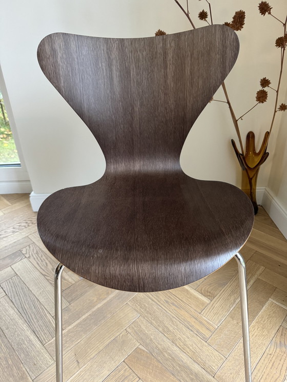 Image 1 of 4x Fritz Hansen Series 7 Dark Oak