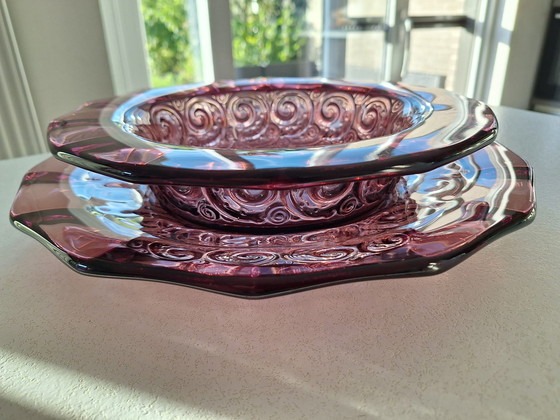 Image 1 of Val Saint Lambert - plate and bowl