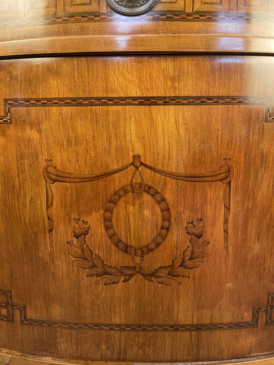 Image 1 of Louis Xvi Style Sidebord Credenza Comes With Top Marble Marquetry Piece Of Art