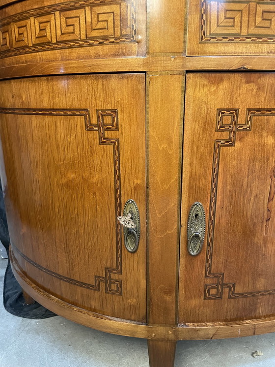 Image 1 of Louis Xvi Style Sidebord Credenza Comes With Top Marble Marquetry Piece Of Art