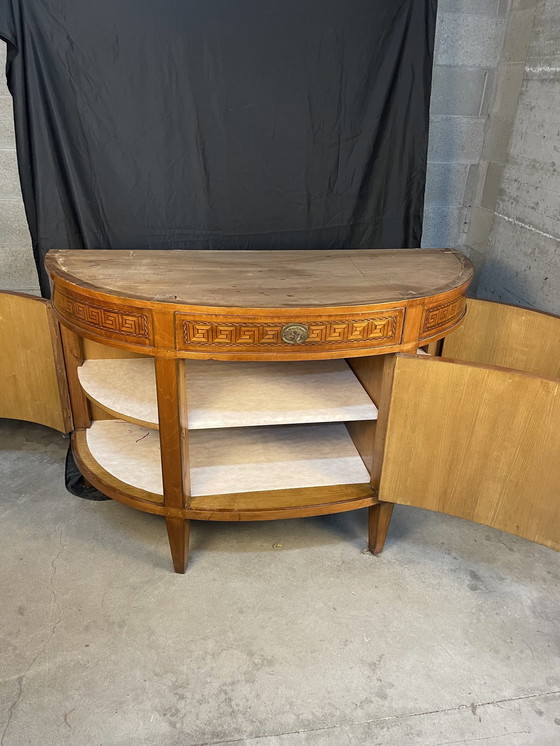 Image 1 of Louis Xvi Style Sidebord Credenza Comes With Top Marble Marquetry Piece Of Art