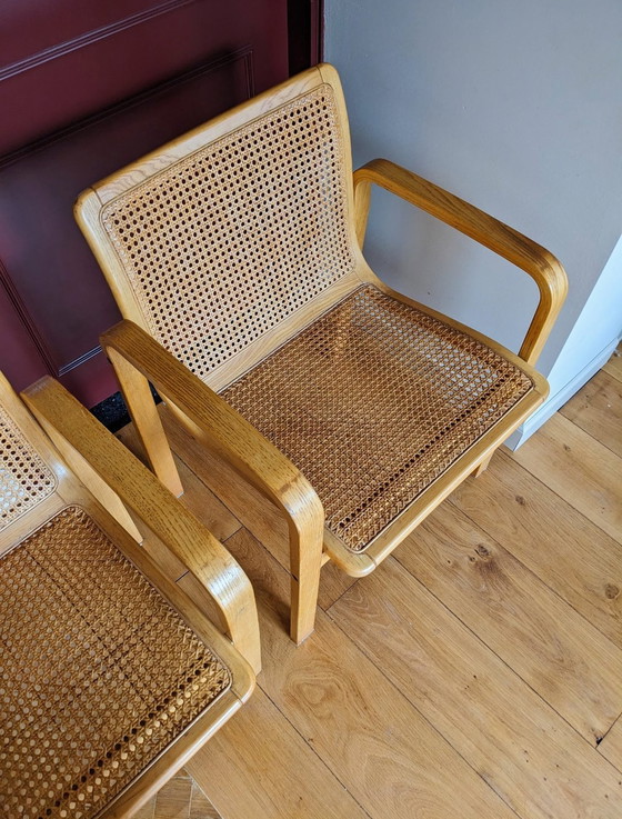 Image 1 of 2X Webbing Design Chair Olivo Pietro, Italy, 1970