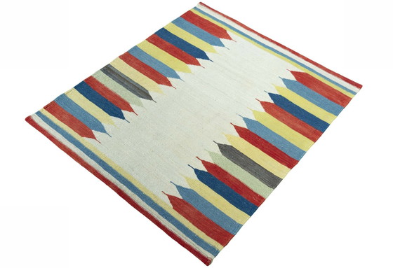 Image 1 of Kilim Far intrecciati a mano – 110 x 93 cm