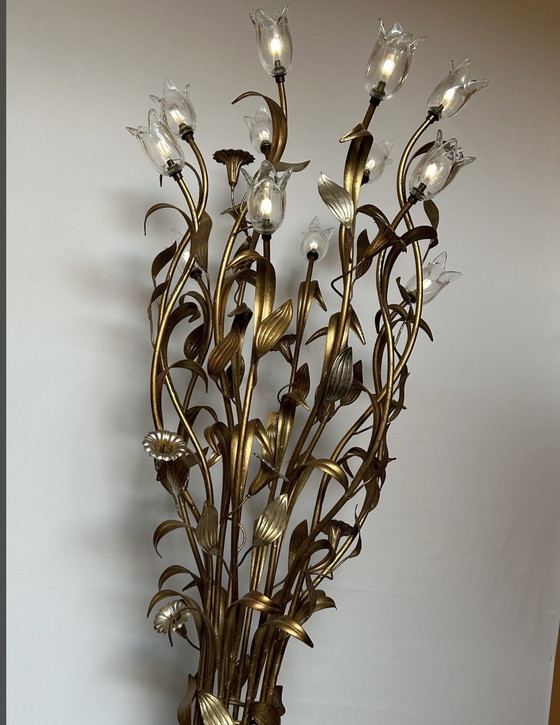 Image 1 of Floor lamp L'originale SRL Italia Murano chalices vergeuld