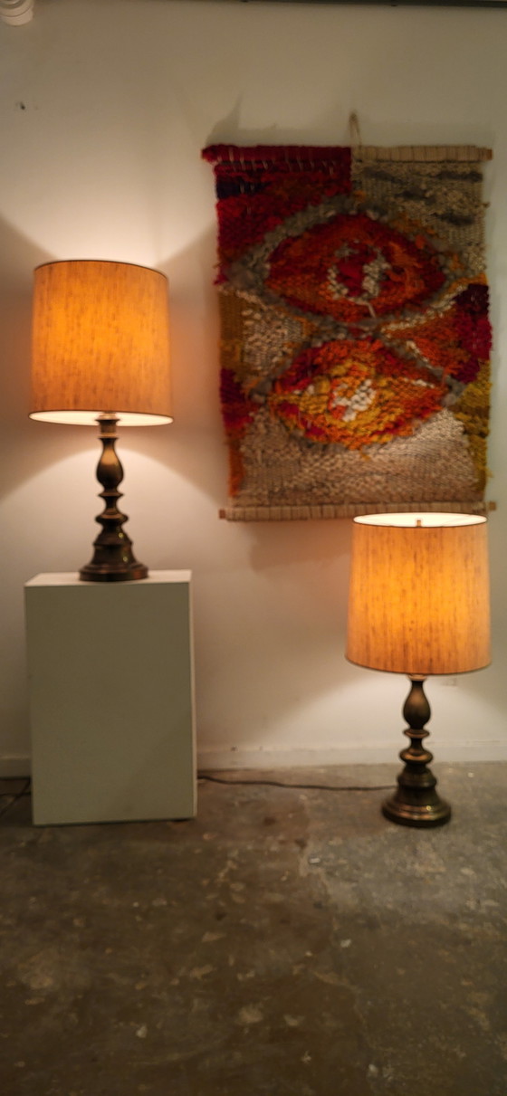 Image 1 of Two Stiffel Style Lamps Hollywood Regency