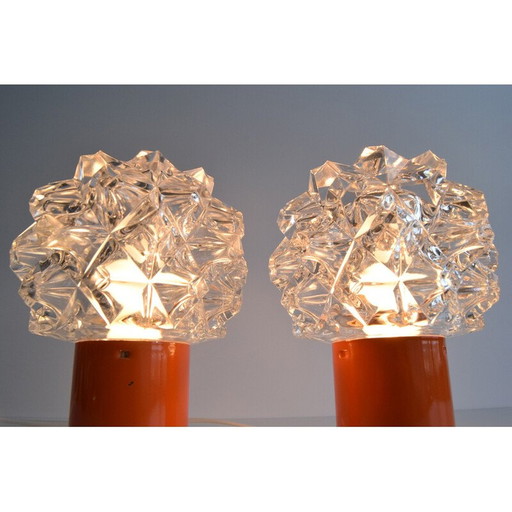Pair of vintage table lamps by Kamenický Šenov, 1970s