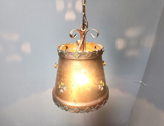 Image 1 of Brutalist Copper Pendant Light, 1970S 