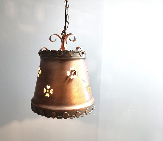 Image 1 of Brutalist Copper Pendant Light, 1970S 